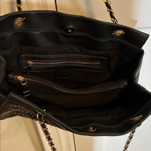 Bebe Chic Black Studded Shoulder Bag 👵MT - Picture 5 of 6